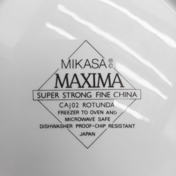 Mikasa Maxima Rotunda CAJ02 Plate Set – Blue Floral Japan Fine China Set of 4 - Picture 5 of 9